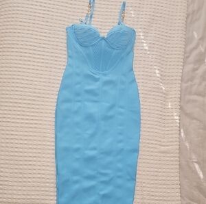 Fashion Nova Blue Bodycon Dress